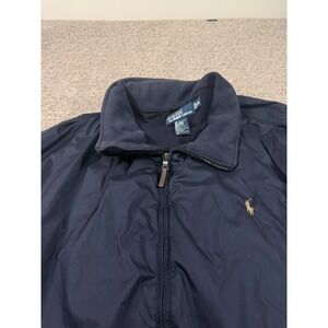 Vintage Polo Ralph Lauren Jacket Men's XXL Hidden Hood Full Zip Fleece Lined